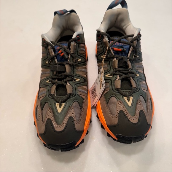 Adidas Women's Hyperturf Adventure Shoes Olive Green Orange soles size 9 NEW - Picture 2 of 8